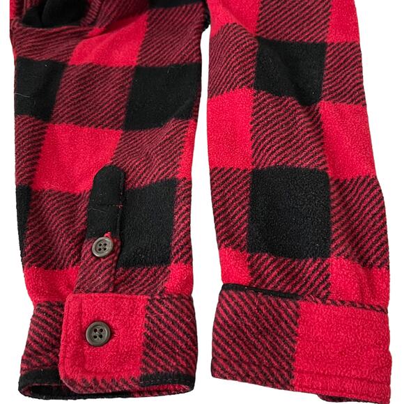 THE CHILDREN’S PLACE LONG SLEEVE FLANNEL SHIRT, UNISEX CHILD, 2T, BLACK & RED - Picture 4 of 8